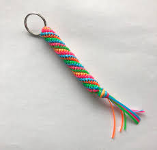 4.6 out of 5 stars. Boondoggle Pink Green Yellow And Blue Boondoggle Keychain Etsy