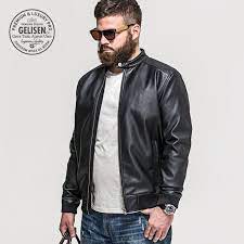 Gelisen Brand Mens Vintage Wash Leather Jacket With Plus Size Fashion Baseball 2015 New Winter Men Motorcyc Mens Plus Size Fashion Big Men Fashion Mens Outfits