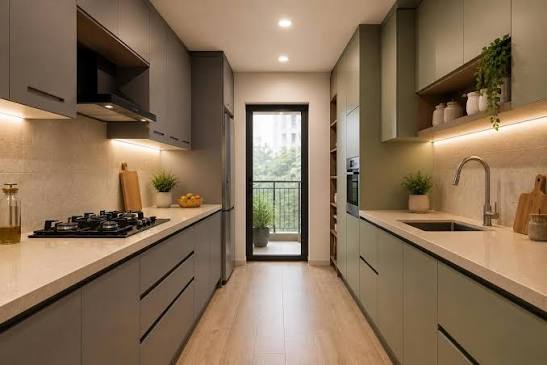 Warm Timber & Stone Modern Kitchen