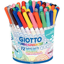 Peut rester ouvert 24 heures sans sécher ; Feutres Giotto Turbo Advanced Pointe Moyenne Pot De 72 Omyacolor Vente De Feutre Coloriage Moyen La Centrale Du Bureau