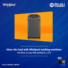Get the latest bajaj finserv stock price updates: Bajaj Finserv Bring Home The Latest Washing Machines From Whirlpool On Easyemis Starting From Rs 2 374 Shop With The Bajaj Finserv Emi Network Card And Repay With Flexible Tenors Visit A