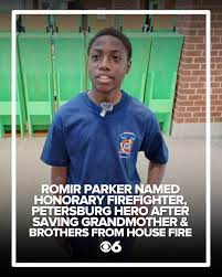 ❤️ Romir Parker, a 12-year-old Petersburg boy, is being celebrated as a  hero after rescuing his two younger brothers and grandmother from a  fast-moving house fire earlier this month. "When he turns