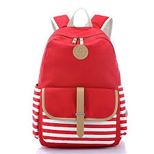 Vere Gloria Men Women Stripes Hit Colors School Double Shoulder Backpacks Bags Large Capacity Hiking Daypacks For Girls Womens Backpack Bags Canvas Laptop Bag