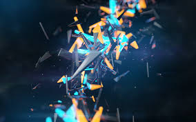 Download Wallpapers Splinters Art Geometric Shapes Geometry Blue Background Creative Besthqwallpapers Com Abstract Wallpaper Android Wallpaper Abstract Android Wallpaper