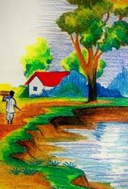Scenery Images For Drawing At Getdrawings Com Free For Personal Easy Scenery Drawing Colorful Drawings Nature Drawing