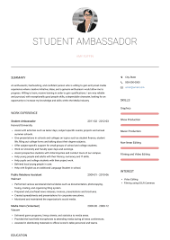 Cover letter for brand ambassador. Student Ambassador Resume Samples And Templates Visualcv