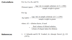 What Is The Formula To Calculate The Actual Results Of A Diluted And Digested Sample By Using Aas In Ppm