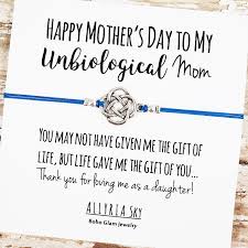 Unbiological Mom Bracelet With Happy Mother S Etsy In 2020 Happy Mother S Day Card Mother In Law Gifts In Law Gifts
