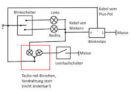 Ein schaltkreis, auch elektrischer schaltplan. Funktioniert Ein Blinkrelais 3pol Auch Ruckwarts Elektronik Kfz Elektrik
