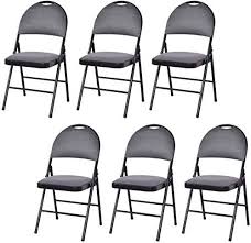 New Giantex 6 Pack Folding Chair With Handle Hole Upholstered Padded Seat And Back With Metal Frame For Home O Folding Chair Metal Chairs Metal Folding Chairs