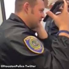 HEARTWARMING: Houston Police Sergeant Nick Matson, who couldn't be at home 