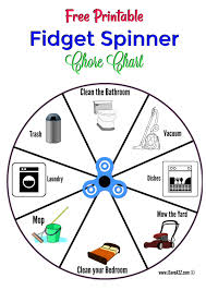 Free Printable Fidget Spinner Chore Chart Chores For Kids