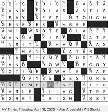 Rex Parker Does The Nyt Crossword Puzzle Ridge Formed By Glacial Streams Thu 4 16 20 Country Rock Singer Steve Repeated Word In Ten Commandments It S Snowy In Florida