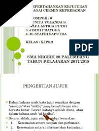 Kesesuaian antara ucapan dan perbuatan; Agama Kejujuran
