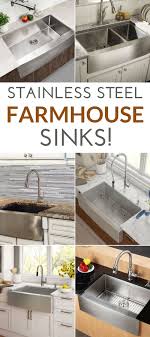 Try an apron sink — they come in a variety of colors, including sleek stainless. Stainless Steel Farmhouse Sinks Farmhouse Goals Stainless Steel Farmhouse Sink Kitchen Remodel Sink