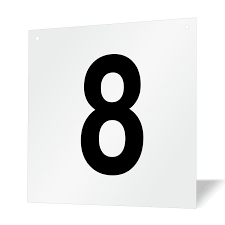 Hanging Aisle Sign: Number 8 - Double-Sided, SKU: S2-5353-8