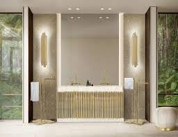 Marble looks stunning with golden details. Interior Design Trends Luxury Bathrooms