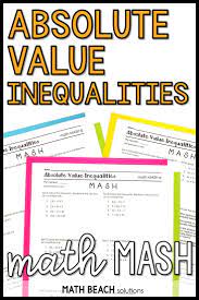 Did You Ever Play Mash As A Kid In School This Version Is A Fun Way To Create Custom Solving Abso Absolute Value Inequalities Absolute Value Algebra Resources