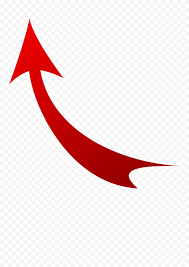 Vector Red Curved Arrow Point Up Curved Arrow Arrow Pointing Up Arrow Background