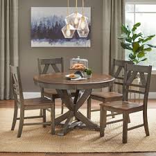 Crafted with the utmost attention to detail, the pub set adds elegance to any dining space. 5pc Vintner Dining Set Gray Buylateral Target