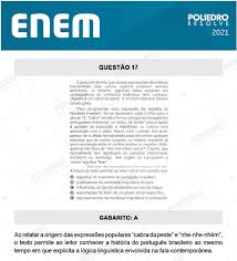 Datas das provas do enem estão marcadas para 17 e 24 de janeiro de 2021. Questao 17 Prova Amarela Enem 2020 Brasil Escola