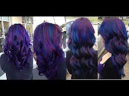 © 2015 kekewigs this hairstyle is created by keke in 2015, the images are copyrighted. How To Dye Hair Blue Purple Unicorn Ombre Hair Youtube