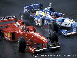 Tiež sa špekuluje o keho. 1997 Formula 1 Belgian Grand Prix Michael Schumacher Jean Alesi Formula1 F1 F1history F1pictures Michael Schumacher Formula 1 Car Ferrari