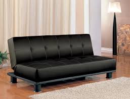 Log in to see price. Contemporary Black Faux Leather Sofa Bed 300163 Sleeper Sofa Richey S Furniture