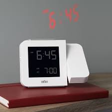 The remaining time till the alarm goes off is shown. Braun Projecting Alarm Clock Petagadget