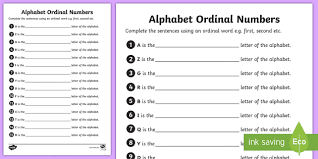 A stock split of around . Alphabet Ordinal Numbers Worksheet