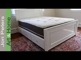 Removable access in platform in front and behind wheel wells. How To Build A Platform Storage Bed With Drawers Youtube
