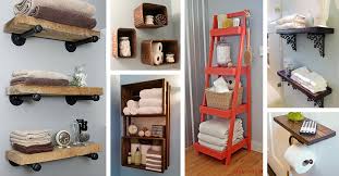 Sage design if you don't have quite enough space to handle shelves that jut out of the wall, consider recessed shelving, as in this modern bathroom by sage design. 25 Best Diy Bathroom Shelf Ideas And Designs For 2021