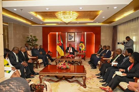 Today I led the African National Congress Delegation to the Mozambican  State House for a courtesy call on FRELIMO and President of the Republic  Cde Daniel Chapo. The visit forms part of