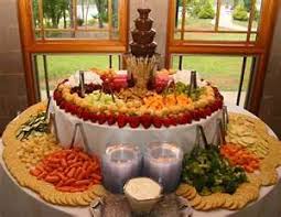 Cute Fruit And Veggie Appetizer Table Set Up The Chocolate Fountain S A Nice Touch Cheap Wedding Food Appetizer Display Food Display