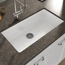 Best stainless steel kitchen sink: Yorkshire Undermount Fireclay 31 5 X 18 3 Single Bowl Kitchen Sink With Grid And Strainer In White On Sale Overstock 29158738