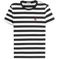 Black And White Striped T Shirt Mens Burberry Brit Cotton Striped T Shirt 255 Bgn Liked On Polyvore Featuring Men S Fashion Burberry Shirts For Men Mens Cotton T Shirts Cotton Shirts For Men