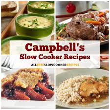 There are countless recipes for crockpot chicken noodle soup that make preparing a warm, homemade meal almost too simple. 42 Campbell S Slow Cooker Recipes Allfreeslowcookerrecipes Com