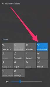 You can turn on the airplane mode on or off in windows 10 from the action center. How To Turn Off Airplane Mode On A Windows 10 Device