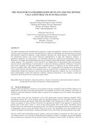 The vibrant economy of malaysia has attracted many foreign and local entrepreneurs. Http Www Prres Net Papers Nasir The Need For Standardisation Of Plant Pdf