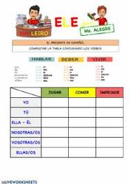 Conjugar El Presente Ar Er Ir Idioma Espanol O Castellano Curso Nivel Grade 3 Asignatura Espanol Como Lengua Verbos En Espanol Verbos Ortografia Espanola