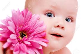 Use them in commercial designs under lifetime, perpetual & worldwide rights. Portrait Of Beautiful Baby Girl With Flower Stock Photo Picture And Royalty Free Image Image 5479857