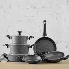Emsan diamante 7 parça tencere seti aldım #emsan #granittencere. Karaca Bio Granit Premium Pinkgrey Mega 9 Parca Tencere Seti Karaca