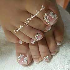 Modelo de uñas para pies con piedras. Pin By Acuerdate7 On Unas Acrilicas Cute Toe Nails Pretty Toe Nails Toe Nails