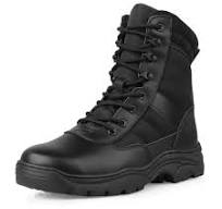 Military Tactical Combat Boots for Men Side Zipper Army Police Work Boots  Anti-slip for Security Duty Desert