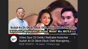 We did not find results for: Kronologi Heboh Hoax Video Syur 20 Detik Nathalie Holscher