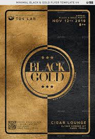 Black And Gold Party Dress Code Minimal Black And Gold Flyer Template V4 Flyer Template Flyer Black Gold Party