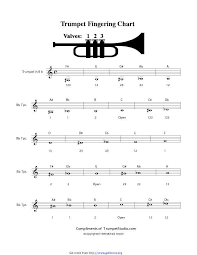 The numbers indicate the valves that are to be pressed, whereas, the open valve numbers are not written. Bb Trumpet Fingering Chart Download Musical Instrument Chart For Free Pdf Or Word