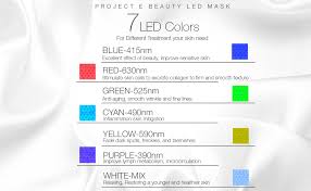 project e beauty 7 color led mask photon light skin rejuvenation therapy facial skin care mask