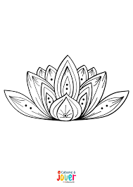 Coloriage - Mandala fleur de lotus | La Cabane à Jouer