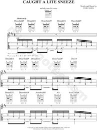 But she caught a lite sneeze, a light breeze and a lightning seed, which our blogger above thinks is a pregnancy. Tori Amos Caught A Lite Sneeze Guitar Tab In B Minor Download Print Sku Mn0084297